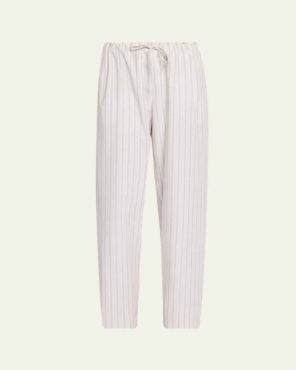 Hypnosta Striped Straight-Leg Drawstring Pants